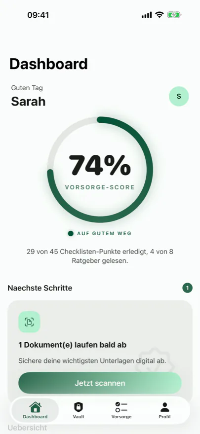 Prepora: dashboard and preparedness score